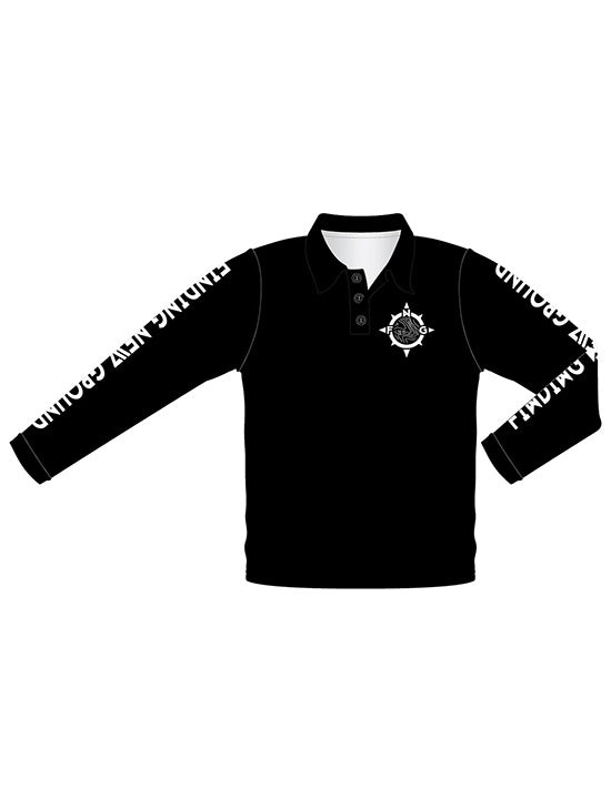 CONTOUR LINE JERSEY COLLARED- BLACK